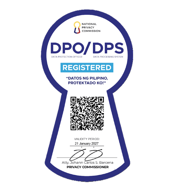 Key shaped certificate with a QR code