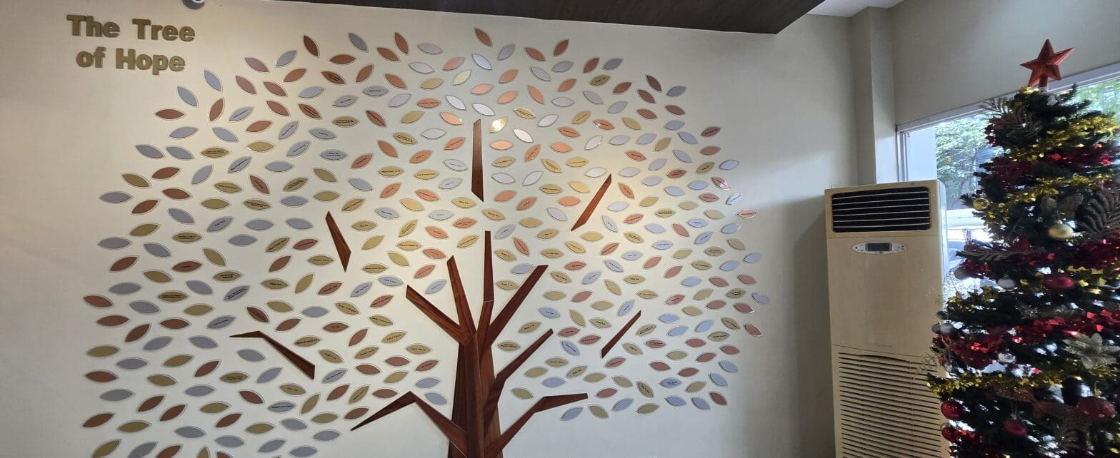 Design on wall for the tree of life.